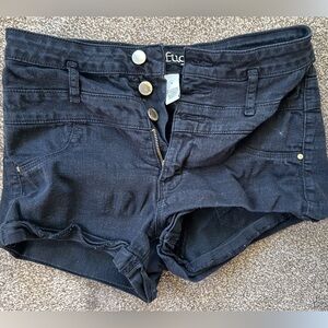 Black jean shorts size 4